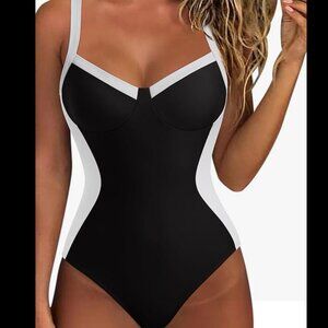 Womens Tummy Control One Piece Swimsuit Sexy Crisscross Back Bathing Suit